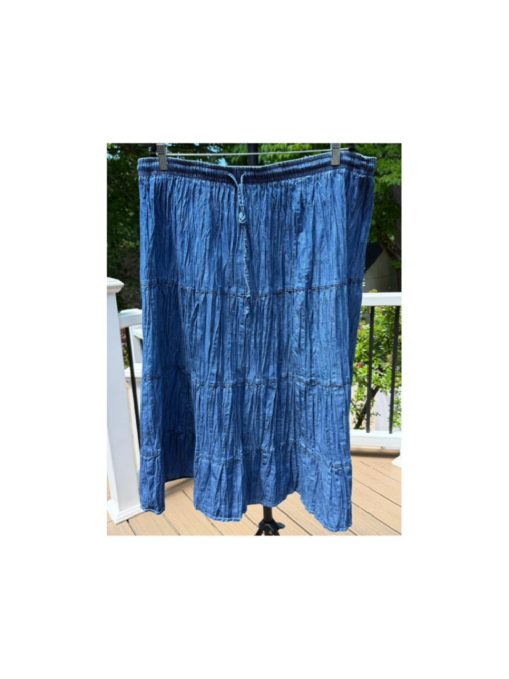 Alfred Dunner Blue Tiered Midi Skirt 20W (EUC)